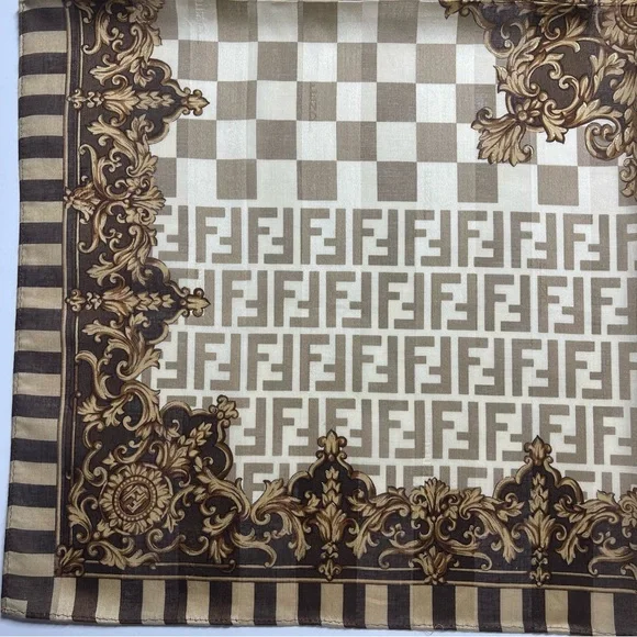 FENDI Vintage Handkerchief 22 x 22 inches - Picture 2 of 4